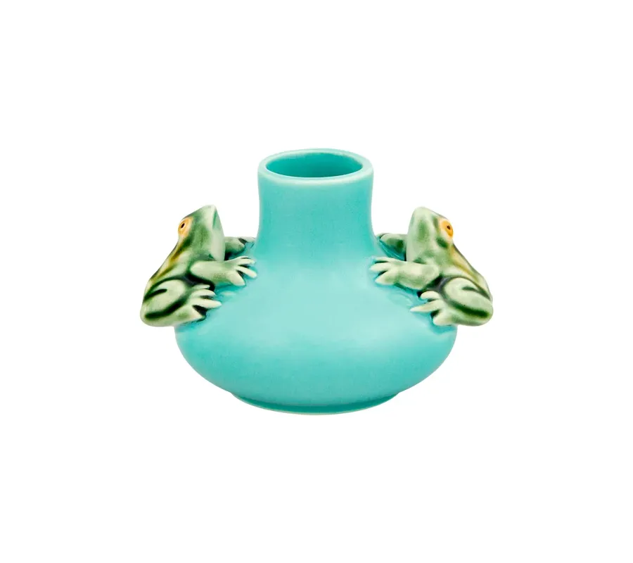 obrazek 1 Wyjątkowa waza ceramiczna z dwoma żabami - Bordallo Pinheiro