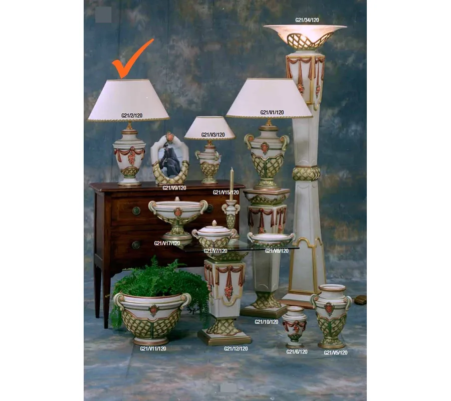 obrazek 1 Urokliwa włoska ceramiczna lampa do salonu