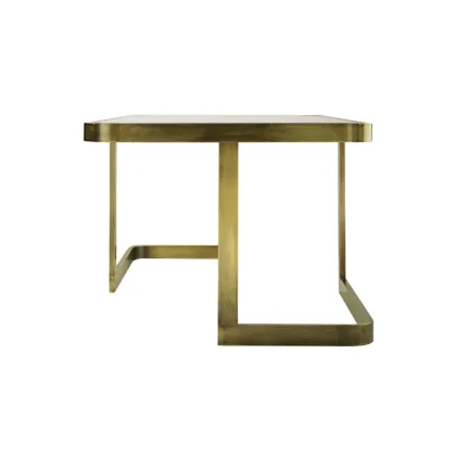 Zdjęcie Stolik kawowy z mosiężną konstrukcją  H.45xL.120xP.60 cm