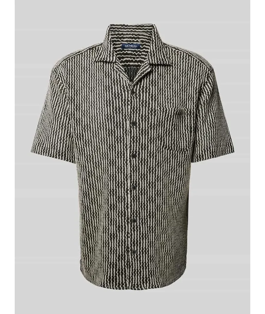obrazek 1 Koszula casualowa o kroju tailored fit z kołnierzem z połami model ‘ZEUS’