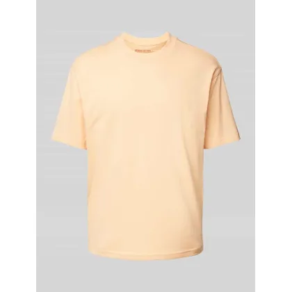 Zdjęcie T-shirt z prążkowanym okrągłym dekoltem