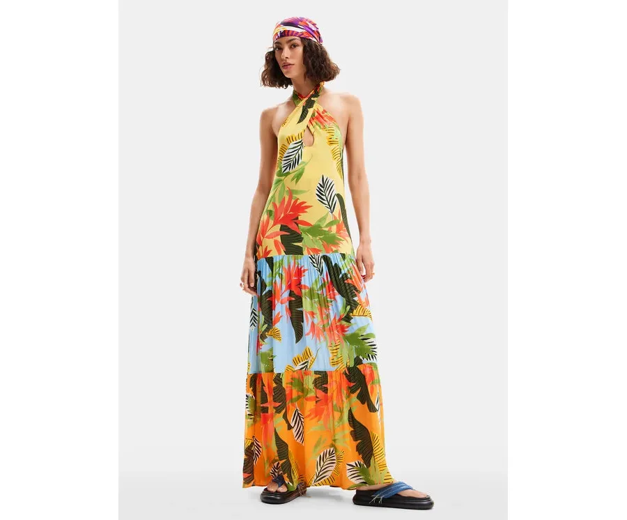 obrazek 1 Desigual Sukienka letnia Tropi 24SWMW08 Kolorowy Loose Fit