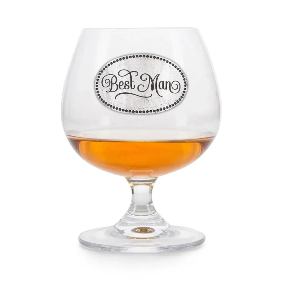 obrazek 1 Prezent dla najlepszego mężczyzny – kieliszek do brandy z cynowym kartuszem