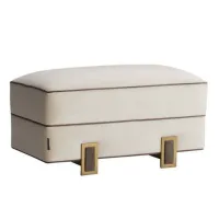 Picture Fantastic upholstered stool and Luso pouffe