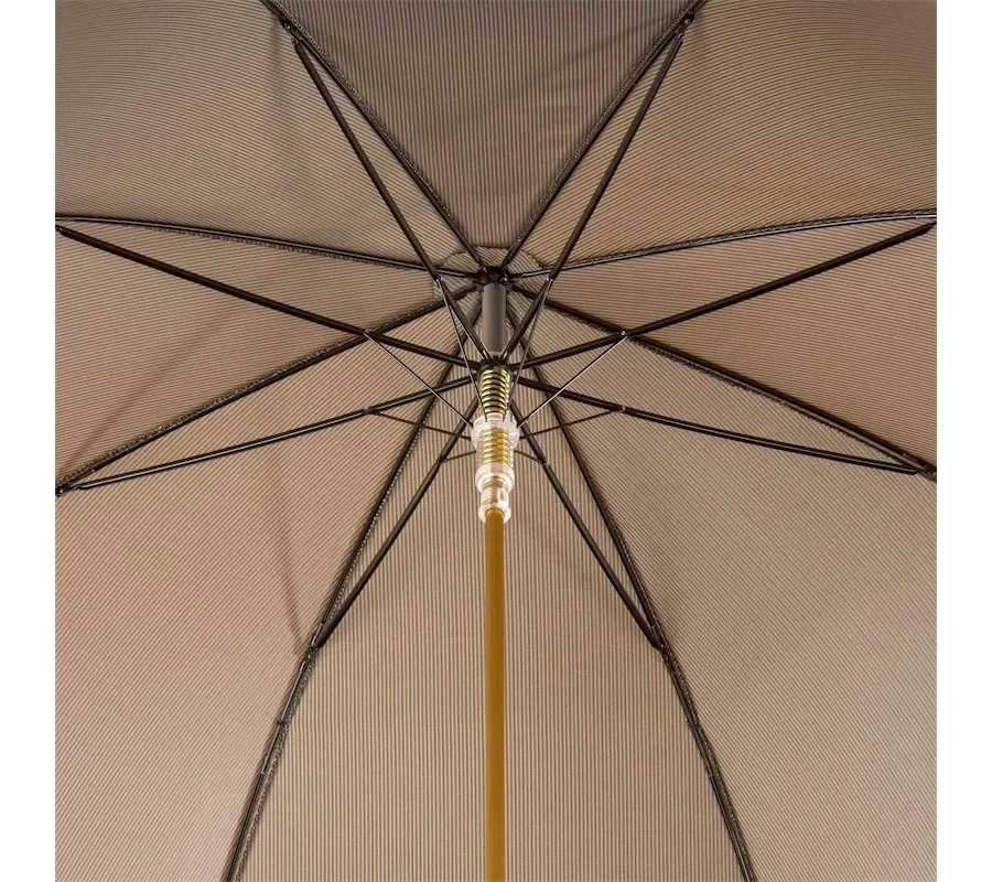 obrazek 6 Oryginalny beżowy parasol męski z rączką w kształcie głowy dzika - Pasotti