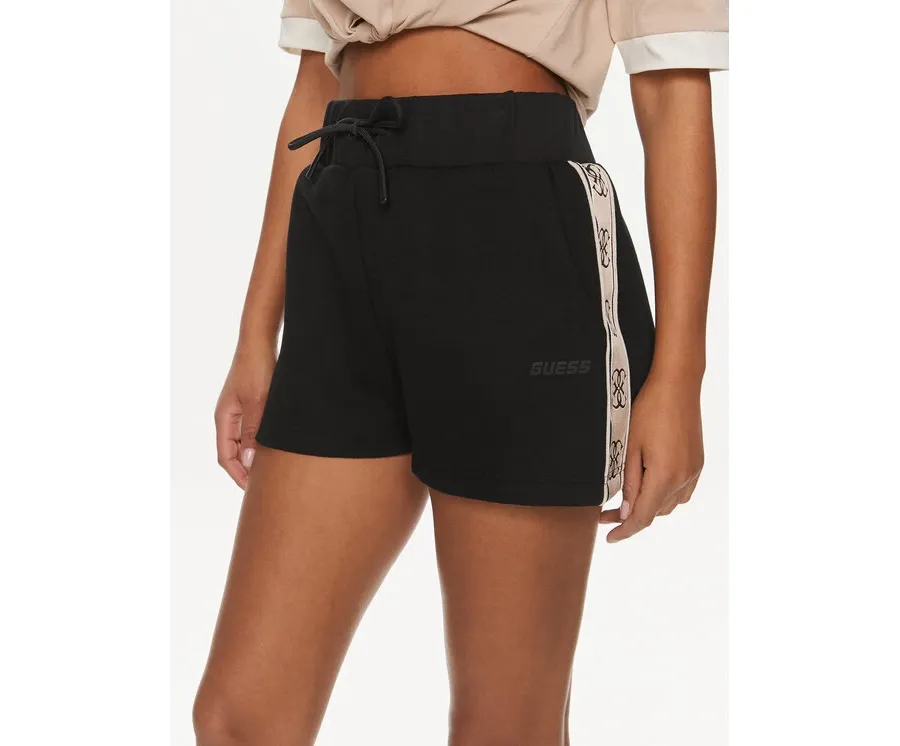 obrazek 1 Guess Szorty sportowe Britney V3GD13 KB3P2 Czarny Loose Fit