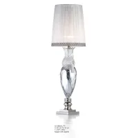 Picture Table lamp in clear and silver Florentine crystal - Il Paralume Marina