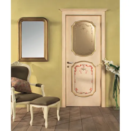 Zdjęcie Stylowe ręcznie dekorowane włoskie drzwi w stylu antycznym