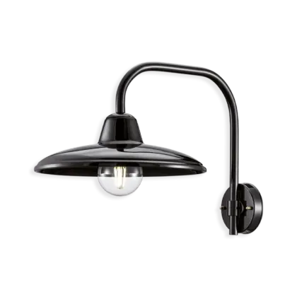 Zdjęcie Włoska czarna lampa ścienna w stylu retro