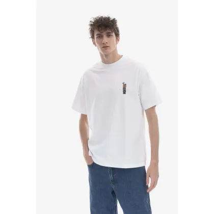 Zdjęcie STAMPD t-shirt bawełniany kolor biały z nadrukiem SLA.M3049TE-WHT