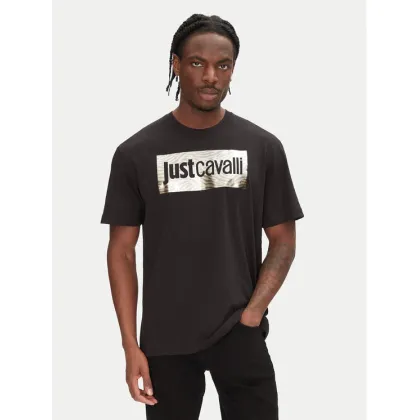 Zdjęcie Just Cavalli T-Shirt 78OAHT15 Czarny Regular Fit