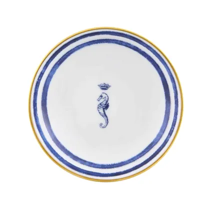 Zdjęcie Porcelanowy talerz na masło Transatlântica z wyjątkowym niebieskim ornamentem - Vista Alegre