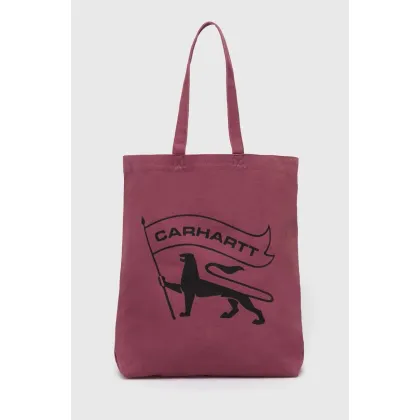 Zdjęcie Carhartt WIP torebka bawełniana Stamp Tote kolor różowy I033629.2B0XX