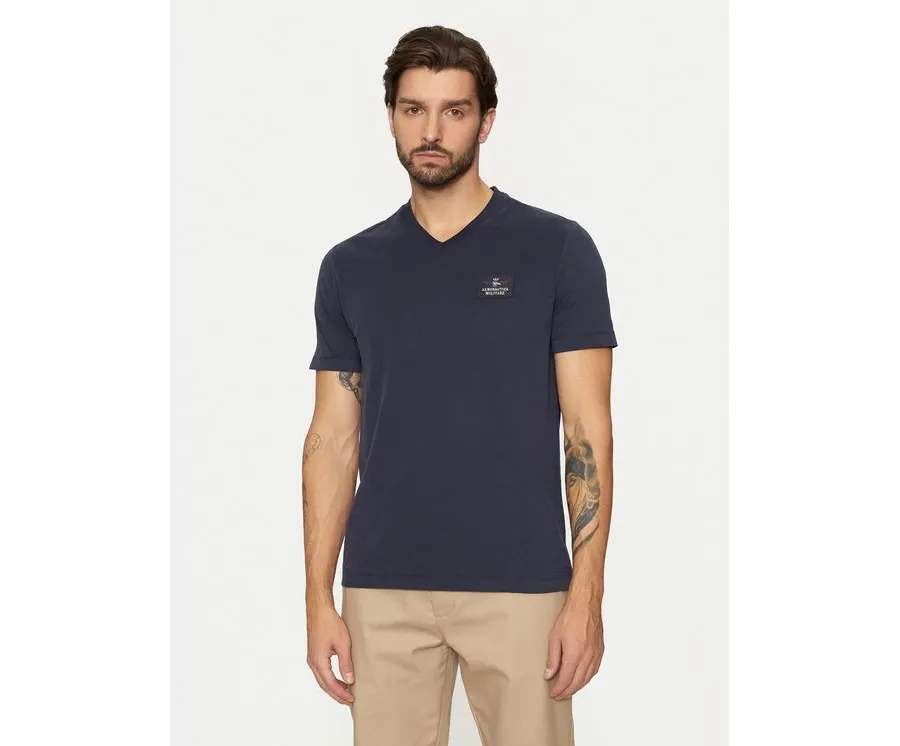 obrazek 1 Aeronautica Militare T-Shirt 242TS2333J662 Granatowy Regular Fit