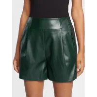 Zdjęcie Bruuns Bazaar Szorty z imitacji skóry Nadia BBW3074 Zielony Regular Fit