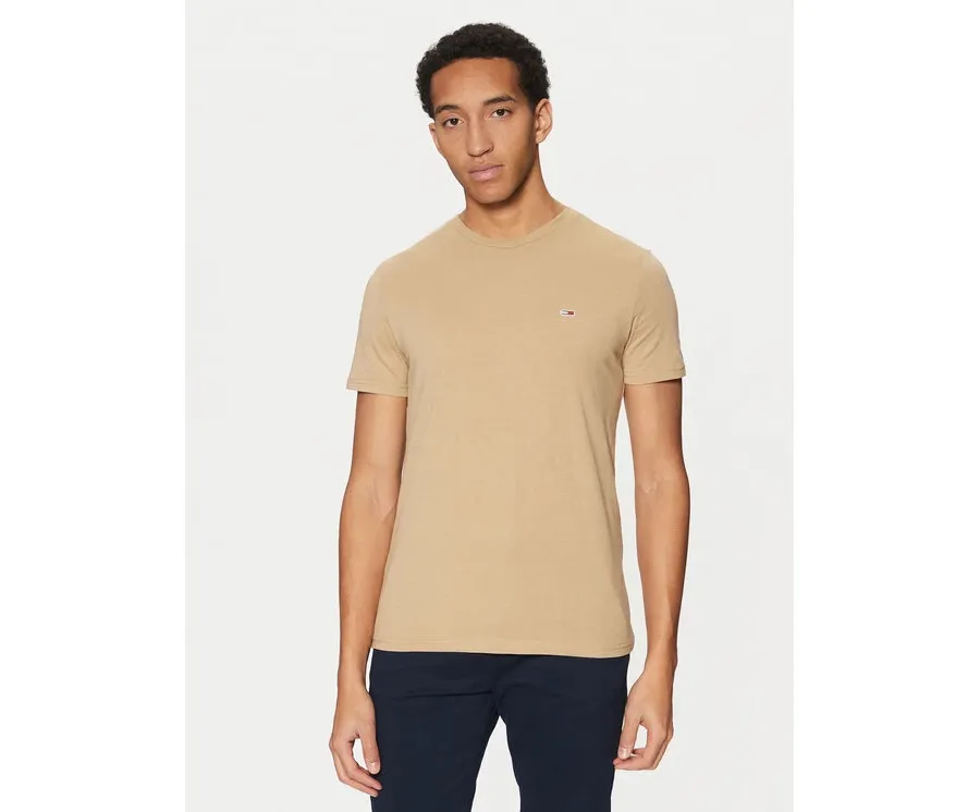 obrazek 1 Tommy Jeans T-Shirt Jaspe DM0DM20363 Beżowy Slim Fit