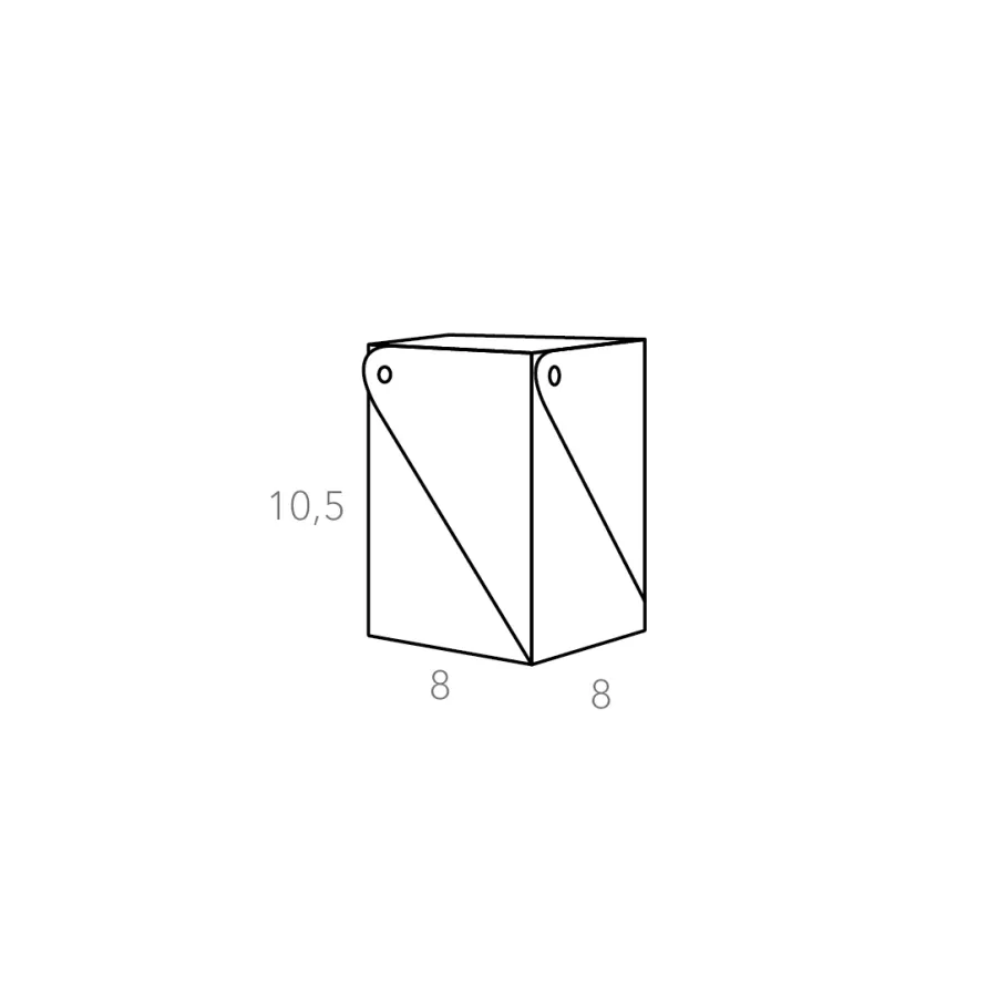 obrazek 7 Skórzany pojemnik na przybory biurowe 8х8хH10,5 cm w kolorze czekoladowym