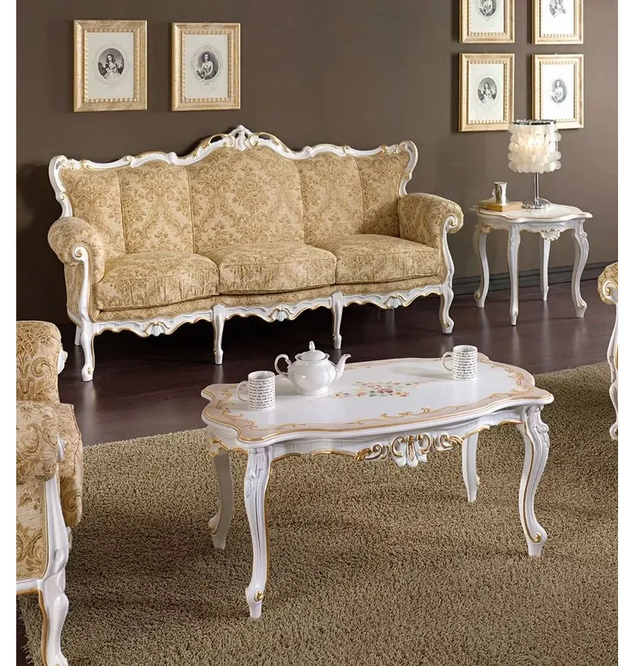 obrazek 1 Luksusowa sofa 3-osobowa w stylu barokowym