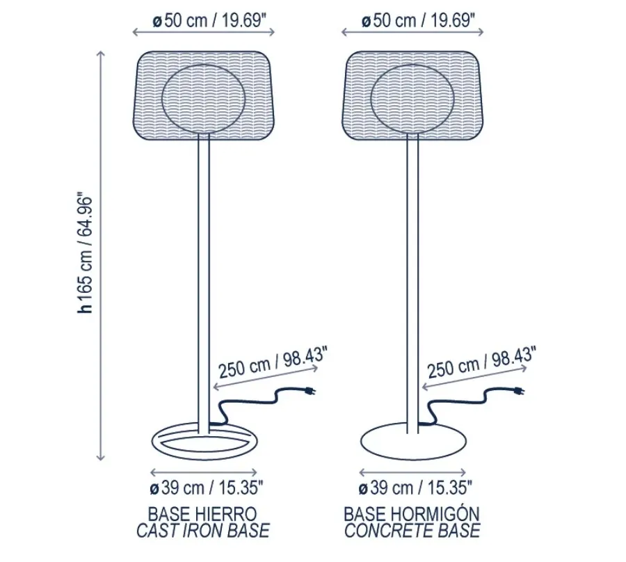 obrazek 2 Wysoka lampa stojąca do domu lub ogrodu - h. 165 cm
