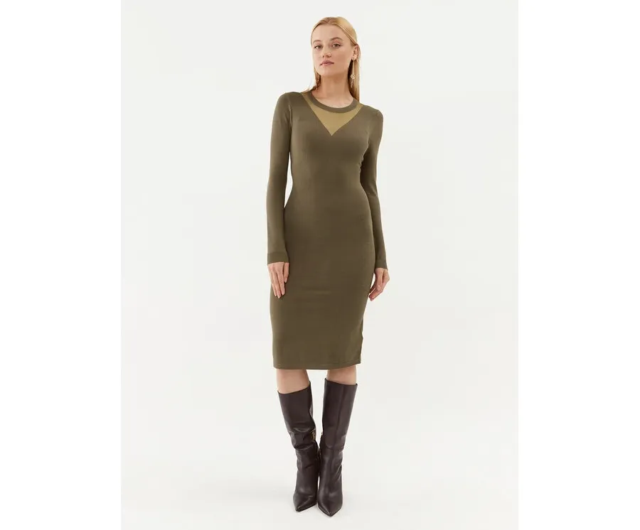 obrazek 1 Fracomina Sukienka dzianinowa FJ23WD5002K51801 Khaki Slim Fit