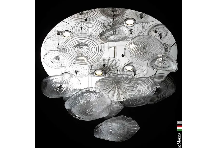 obrazek 1 Piękna lampa sufitowa z kwiatami ze szkła Murano - Il Paralume Marina
