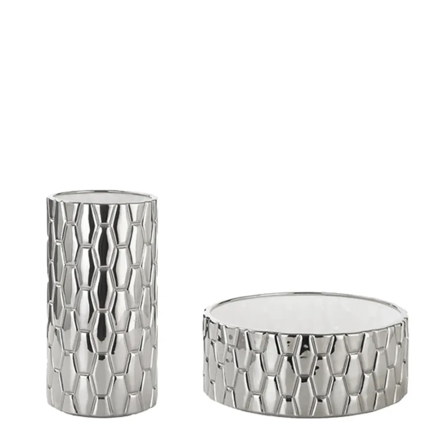 obrazek 2 Wazon w kształcie węża z glazurowanej ceramiki H.40xL.20xD.Int.18 cm