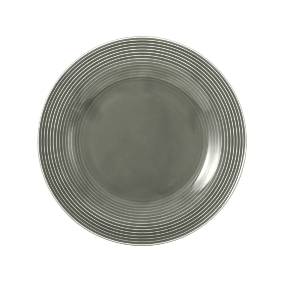 obrazek 1 Okrągły płaski porcelanowy talerz śniadaniowy 23 cm w kolorze szarym perłowym - Seltmann Weiden
