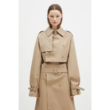 Zdjęcie VETEMENTS kurtka Deconstructed Trenchcoat damska kolor beżowy przejściowa WA66JA400S