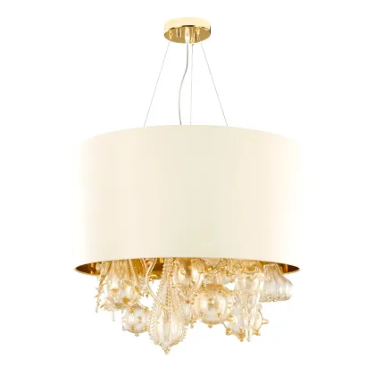 Zdjęcie Oryginalna szklana lampa sufitowa - wykonana ręcznie ze szkła murano prosto z Włoch