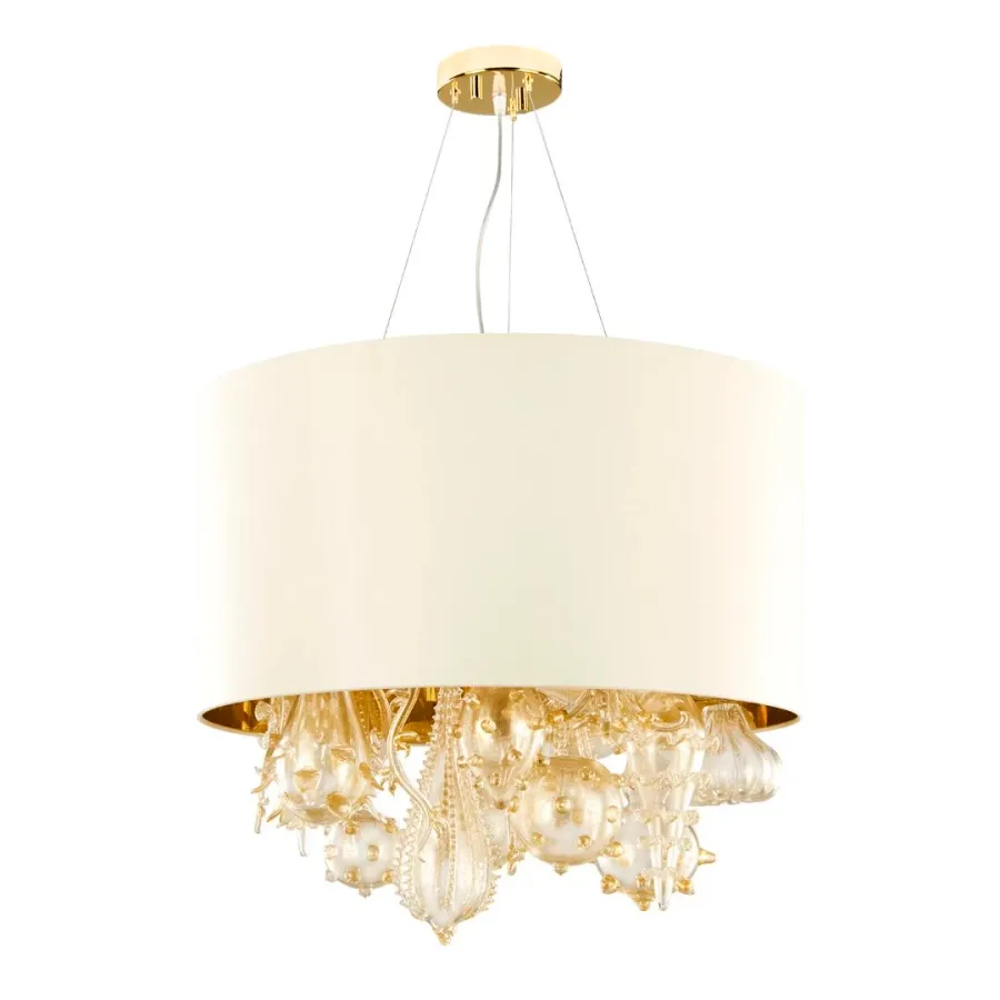 obrazek 1 Oryginalna szklana lampa sufitowa - wykonana ręcznie ze szkła murano prosto z Włoch