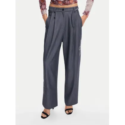 Zdjęcie Desigual Spodnie materiałowe Rin 24WWPW20 Szary Loose Fit
