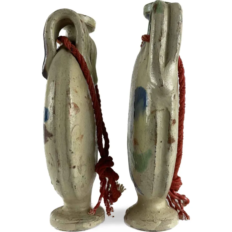 obrazek 4 Para ceramicznych butelek na wodę dla podróżnych z końca XIX wieku
