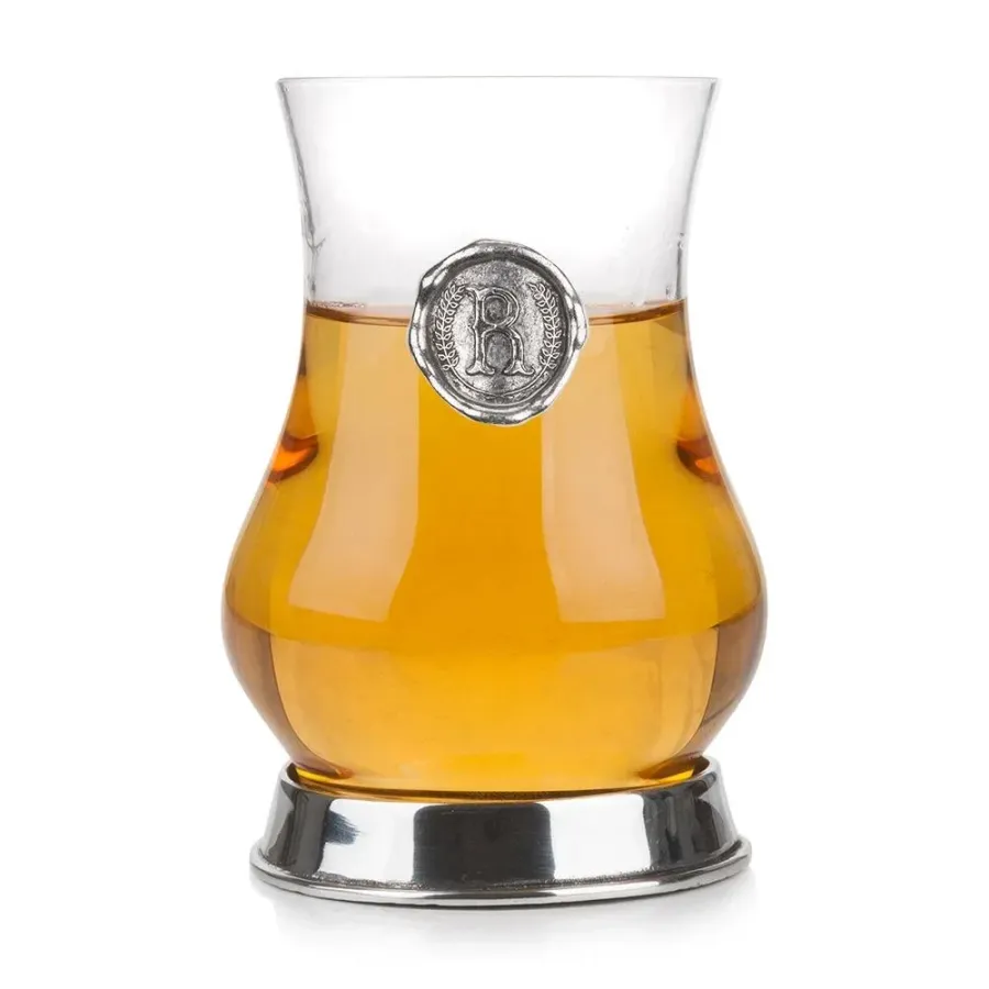 obrazek 1 Ekskluzywna szklanka do whisky z literą „R” - stylowy prezent dla niego lub dla niej