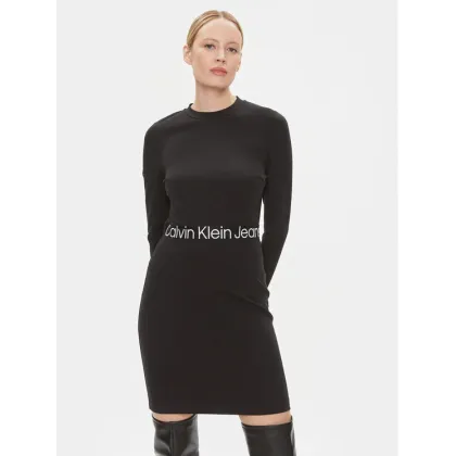 Zdjęcie Calvin Klein Jeans Sukienka codzienna Logo Elastic J20J222518 Czarny Regular Fit