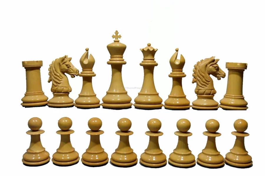 obrazek 1 Kolekcja pionków szachowych z drewna bukszpanowego i hebanowego - The Chess Empire