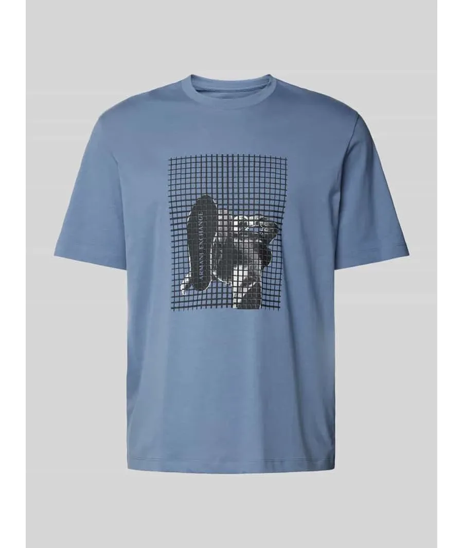 obrazek 1 T-shirt z prążkowanym okrągłym dekoltem