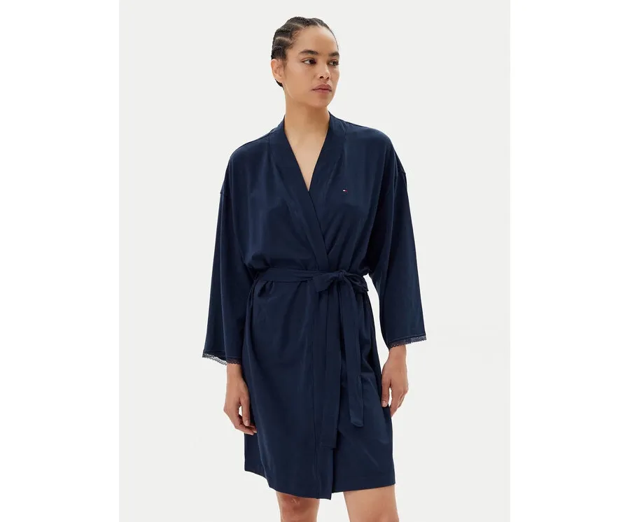 obrazek 1 Tommy Hilfiger Szlafrok UW0UW05781 Granatowy