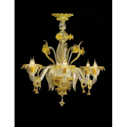 Zdjęcie Wyjątkowy szklany żyrandol z włoch