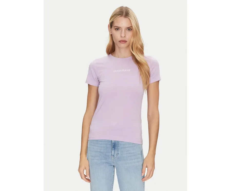 obrazek 1 Guess Jeans T-Shirt W4YI01 J1314 Fioletowy Slim Fit