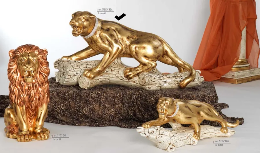 obrazek 1 Lampart na pniu z obrożą Swarovski - Valle d'oro Patchi