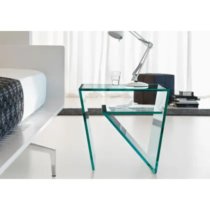 Zdjęcie Nowoczesna szklana szafka pod TV - Tonelli Design