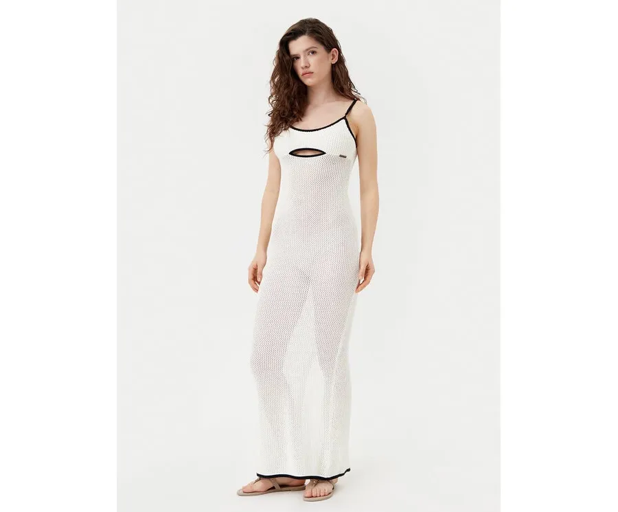 obrazek 1 KARL LAGERFELD Sukienka plażowa A1W46032 Beżowy Slim Fit