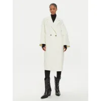 Zdjęcie ViCOLO Płaszcz wełniany TS0006 Écru Regular Fit
