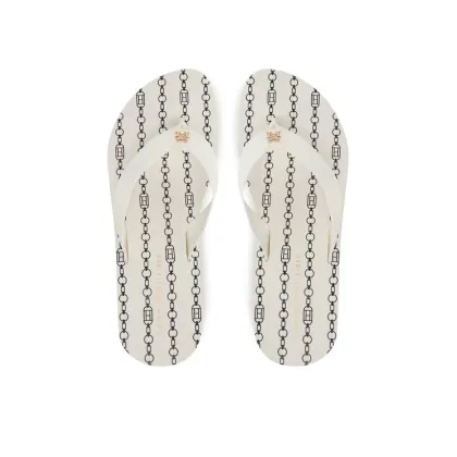 Zdjęcie Tommy Hilfiger Japonki Im Th Chainprint Midwedge Sandal FW0FW08527 Biały