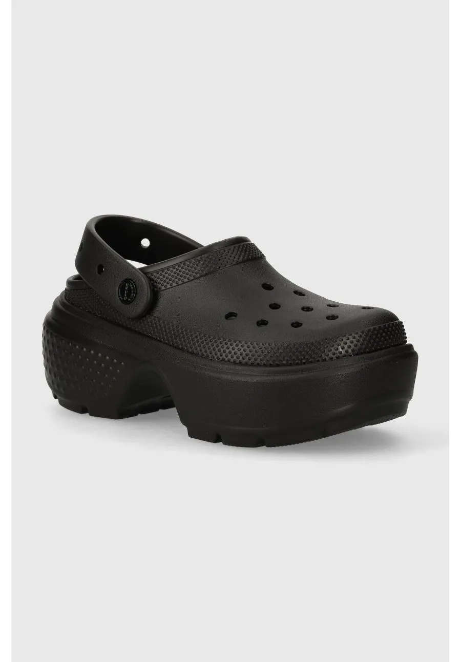 obrazek 1 Crocs klapki Stomp Clog damskie kolor czarny na platformie 209347.001