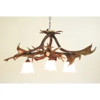 Picture Decorative chandelier made of fallow deer antlers with 3 lights