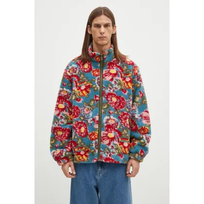 Zdjęcie Drôle de Monsieur bluza La Veste Polaire Peony męska kolor niebieski wzorzysta E-JT201-PL146-BE