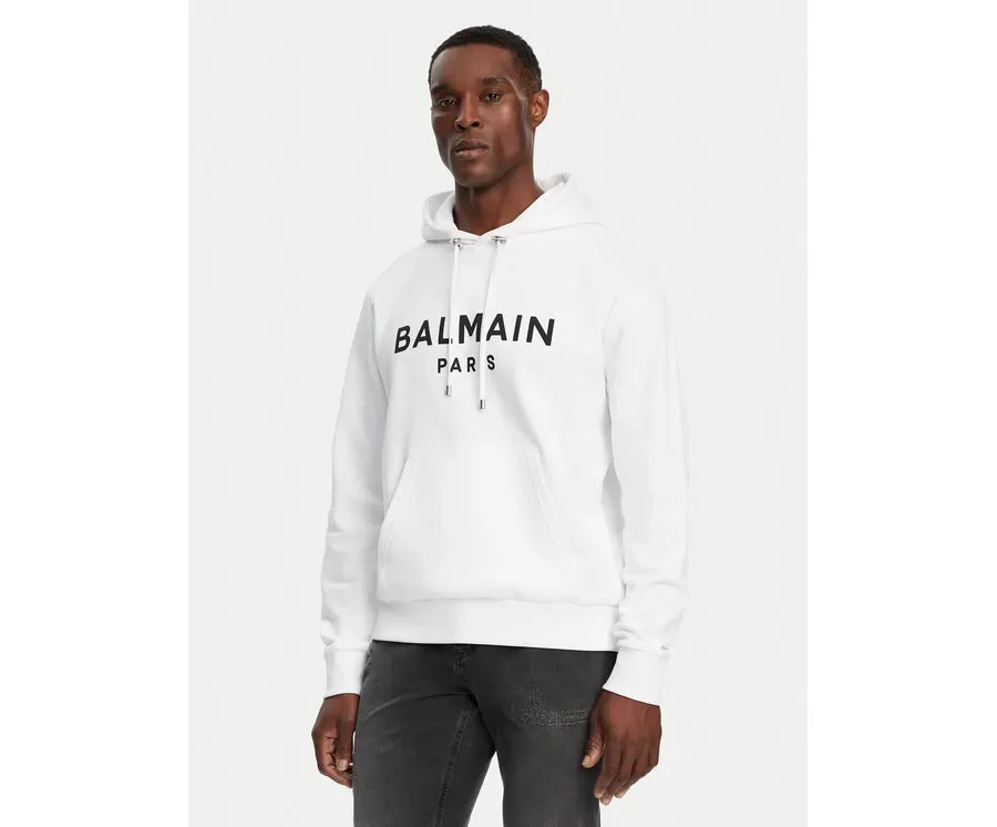 obrazek 1 Balmain Bluza DH1JR002BB65 Biały Regular Fit