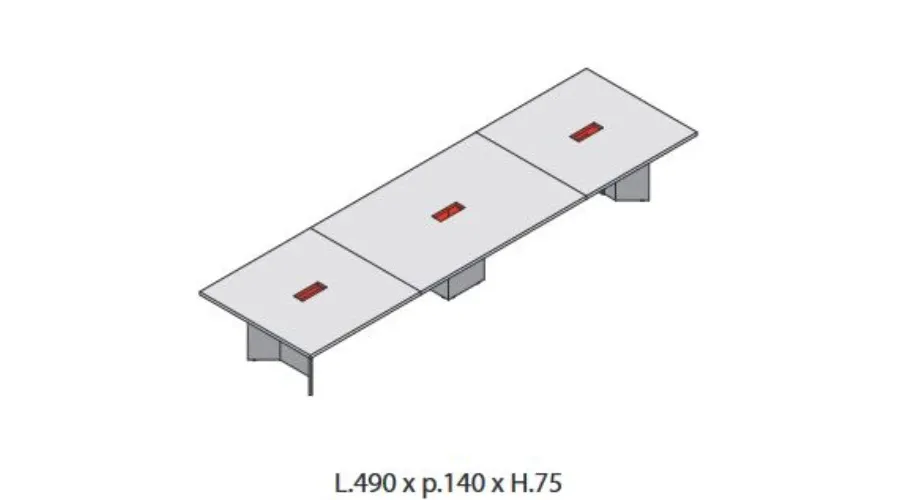 obrazek 2 Designerski stół konferencyjny na 14 osób - mebel włoskiej produkcji