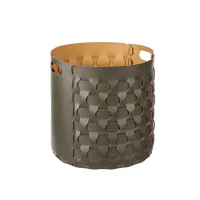 Zdjęcie Okrągły kosz Dubai Ø40xH40 cm w kolorze ciemnooliwkowym